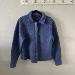 Tsunami Blue Fuzzy Zip-Up Jacket